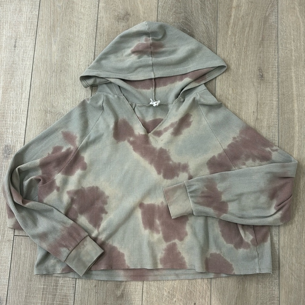 Cropped oversized sweat shirt